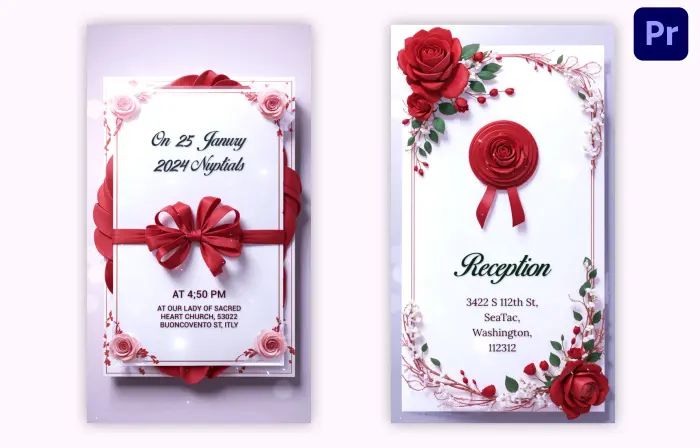 Innovative 3D Wedding Invitation Instagram Story